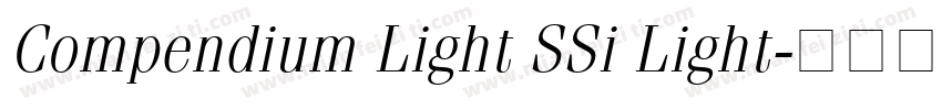 Compendium Light SSi Light字体转换